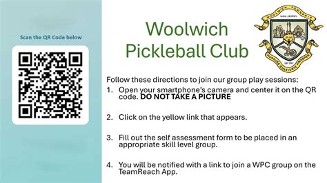 Woolwich Township Pickleball Instructions For Group Play Woolwich Township Nj