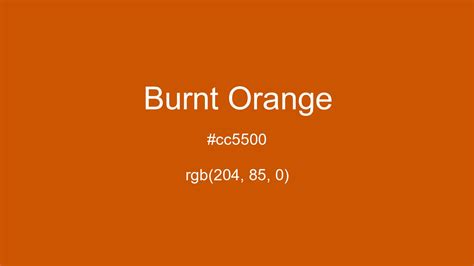 Burnt Orange Color, Hex and RGB values | CSSColors.com