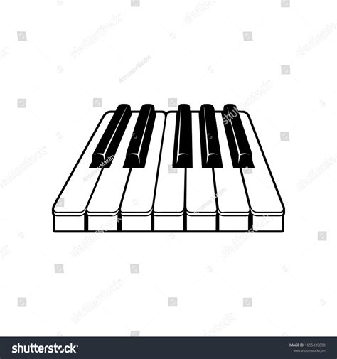 Graphic Piano Keyboard Silhouette Icon Classical Stock Vector (Royalty Free) 1055439098