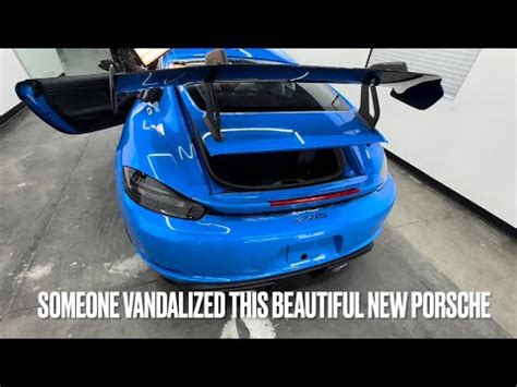 SOMEONE VANDALIZED NEW PORSCHE GT4 RS WE FIX WITHOUT REPAINTING YouTube