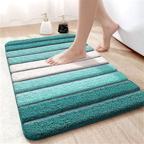 Dexi Bath Mat Bathroom Rugs Absorbent Non Slip Washable Soft Carpet For