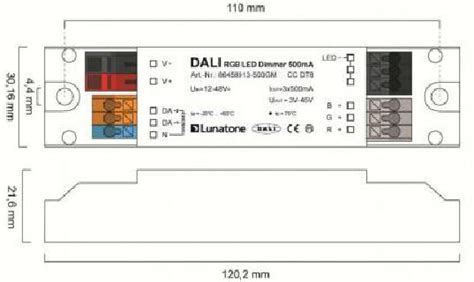 Lunatone LED Dimmer DALI RGB 350mA GM