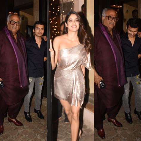 Boney Kapoor Poses With Daughter Janhvis Rumoured Boyfriend Shikhar