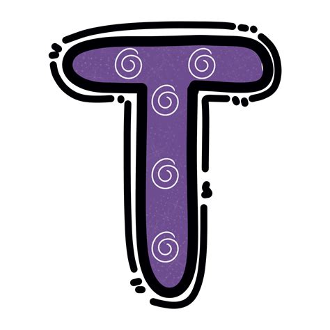 T Alphabet Letter Png Purple Color Cute Design 16716840 Png