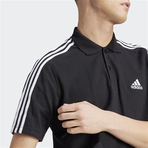 Adidas Essentials Piqu Embroidered Small Logo Stripes Polo Shirt