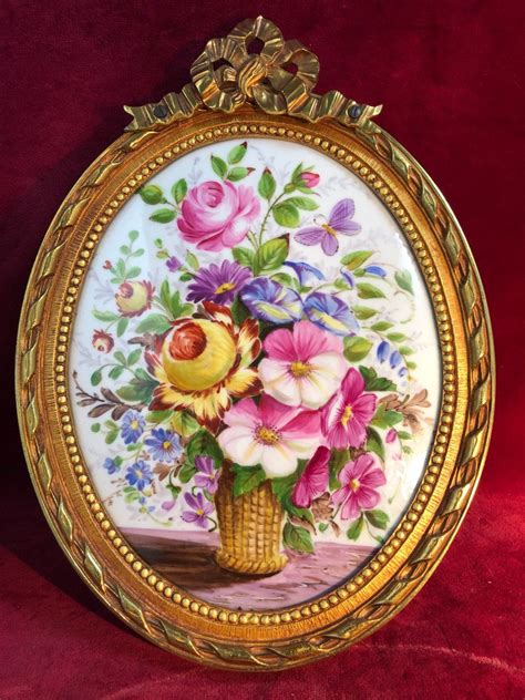 Proantic Fleurs Peinture Sur Porcelaine