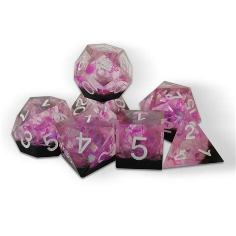 Resin Dice Dnd Dice Set Rpg D20 Polyhedral Dice Set Etsy