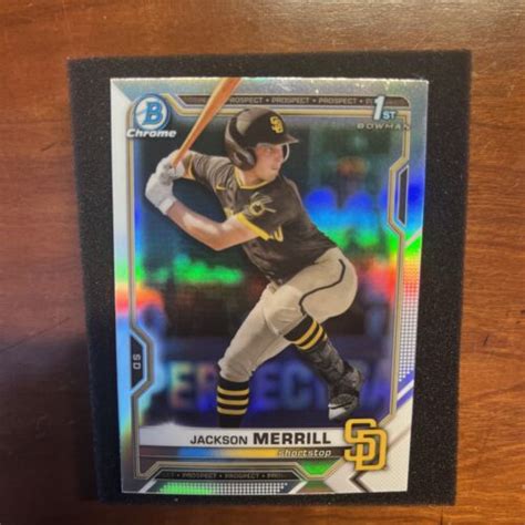 JACKSON MERRILL 2021 BOWMAN CHROME DRAFT 1ST REFRACTOR PADRES EBay