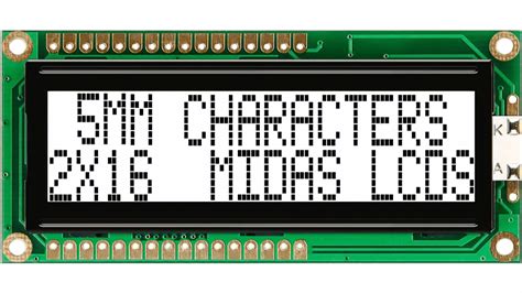 Midas Mc21605g6wk Fptlw V2 Alphanumeric Lcd Alphanumeric Display 2