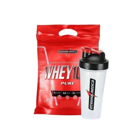 Whey 100 Pure Refil 907g Coco Coqueteleira 600ml IntegralmÉdica