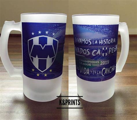 Rayados De Monterrey Oz Frosted Glass Beer Mug Tarro Cervecero De