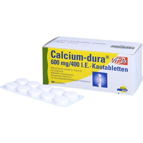 Calcium Dura Vit D Mg I E Kautabletten St Elisana