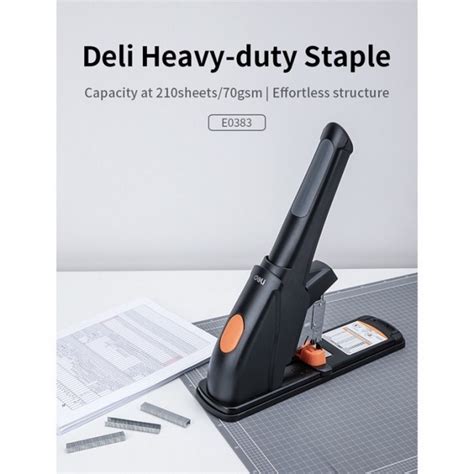 Jual Heavy Duty Stapler Deli 0383 Stapler Jilid 210 Sheets Shopee