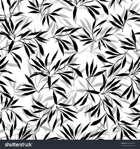 Floral Seamless Pattern Bamboo Leaf Background Stock Vector Royalty