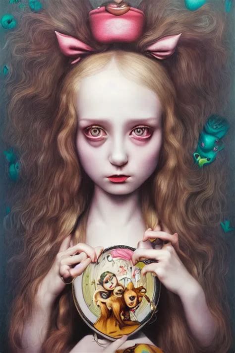 Pop Surrealism Lowbrow Art Realistic Cute Girl Stable Diffusion