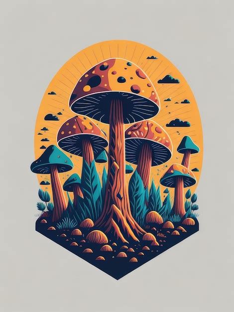 Premium AI Image A Drawing Of Mushrooms With The Words