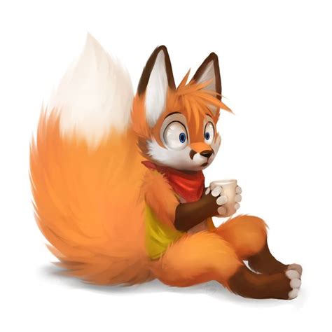 Coffee... FLUFF! by thanshuhai on DeviantArt | Anthro furry, Furry art, Fox artwork