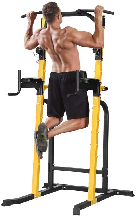 Zenova Power Tower Pull Up Bar Station Workout Dip Station Multi