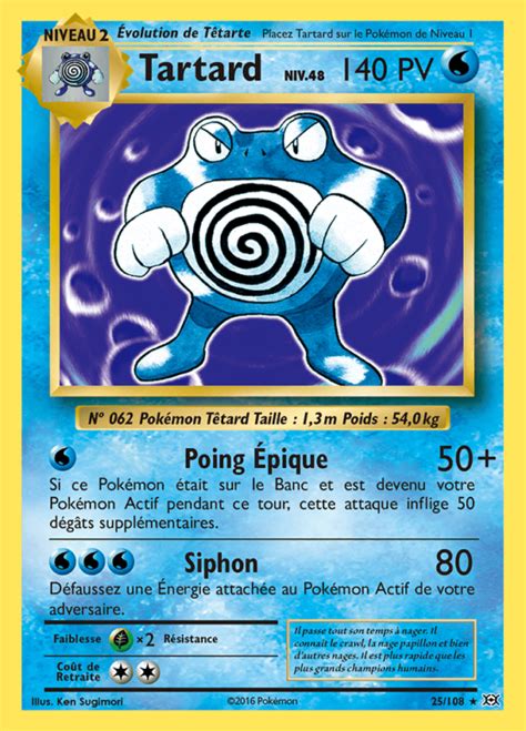 Carte Pokémon Tartard 25 108 XY Évolutions à l unité