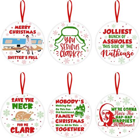 National Lampoons Christmas Vacation T 6 Pcs Funny Ceramic