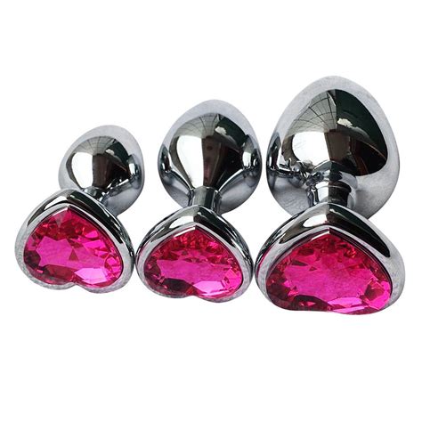 YIQI 3 Adet Anal Boncuk Kristal Takı Kalp Butt Plug Fiyatı
