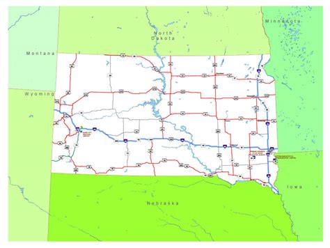 Free Vector Map State South Dakota Us Adobe Illustrator And Pdf Download