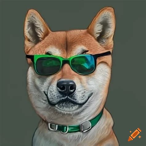 Hyper Realistic Drawing Of A Shiba Inu Wearing Sunglasses On Craiyon