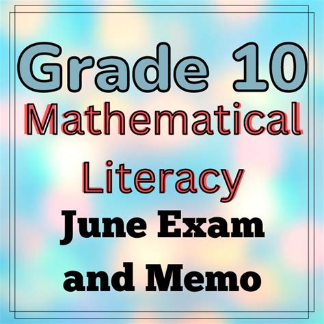 Grade 10 Mathematical Literacy June Test And Memo 2023 1 • Teacha