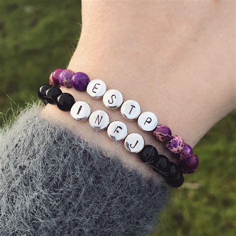 Buy Mbti Myers Briggs Personality Type Beaded Bracelet Infj Intj Intp