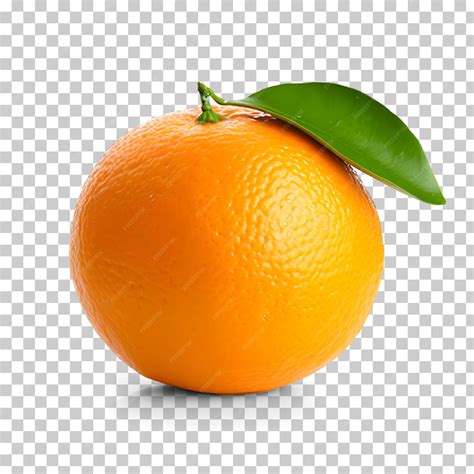 Premium Psd Orange Fruit Orange A Single Orange With A Leaf On It