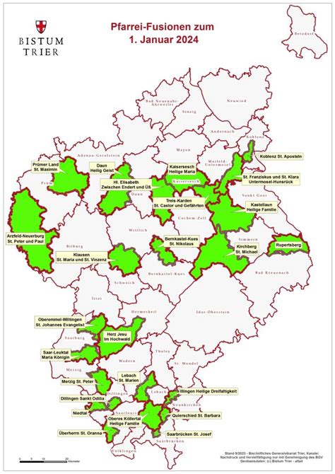 Bersicht Der Pfarreien Im Bistum Trier Unser Bistum Trier