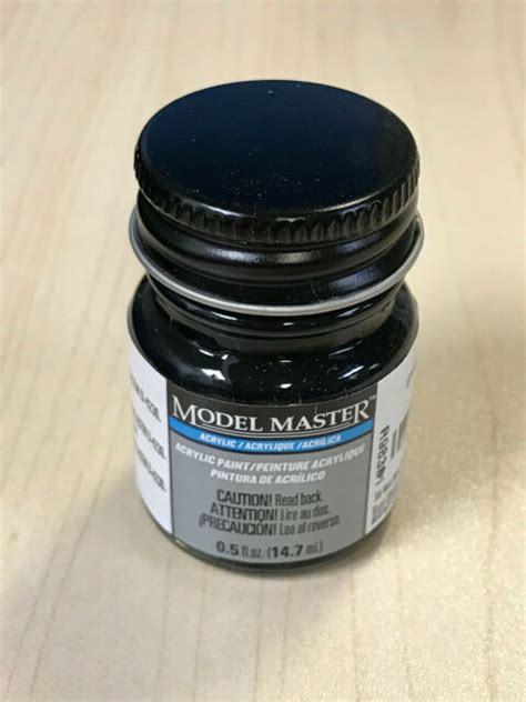 Testors 4768 Acryl Flat 12 Oz Black Fs37038 Acrylic Paint Model Master