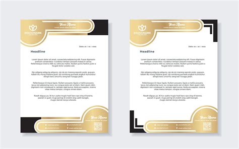 Gold Luxury Letterhead Design Template For Company Stationery Design 12112535 Vector Art At Vecteezy