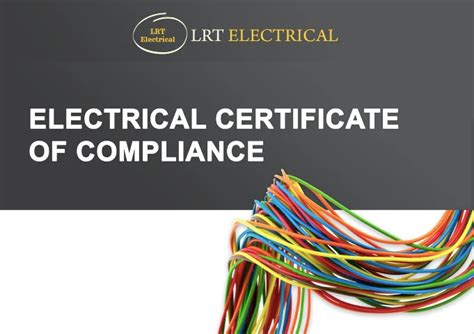 Certificate Of Compliance Lrt Electrical