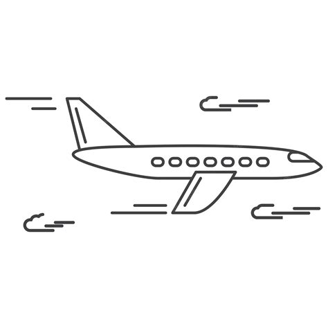 Premium Vector Flying Passenger Jet Plane Trip Airplane In The Clouds