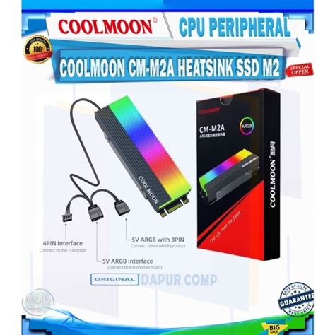 M2 SSD HEATSINK COOLMOON ARGB CM M2A Lazada Indonesia