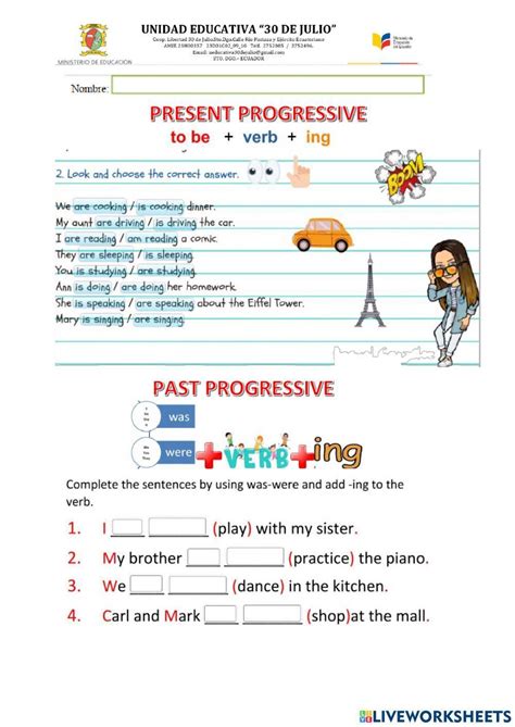 1122030 Present Progressive And Past Progressive