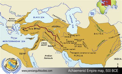 Historic Map Of The Achaemenid Empire C B C Cosmolearning History ...