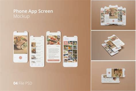 Iphone手机app Ui屏幕样机展示模型 Iphone App Screen Mockup 果觅网（gooodme）