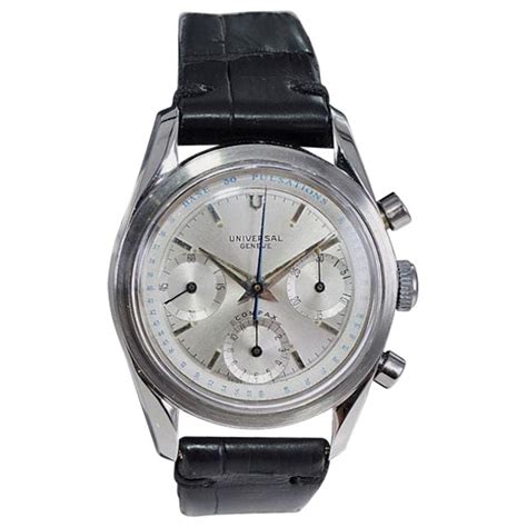 Universal Geneve Stainless Steel Aero Compax 3 Register Chronograph