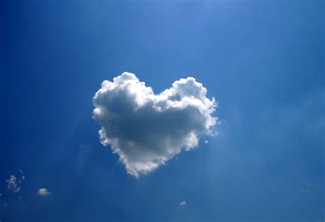 White Cumulus Clouds Forming Heart Shape HD Wallpaper Wallpaper Flare