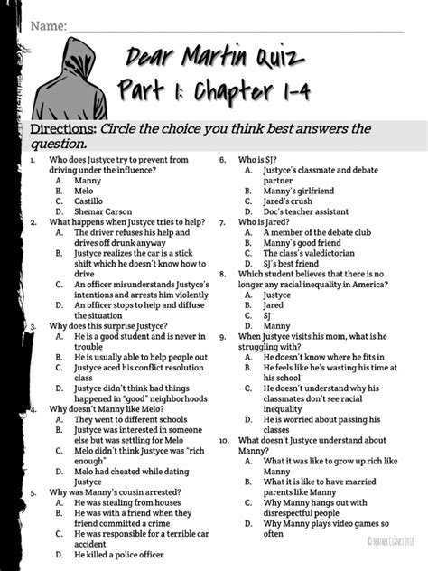 Quiz Part 1 Chapter 1 4 Dear Martin Pdf