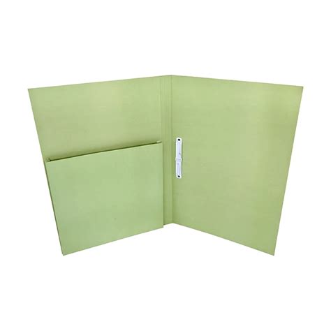 Custom Printed Green Tape Side Document Manila Folder With Gusseted