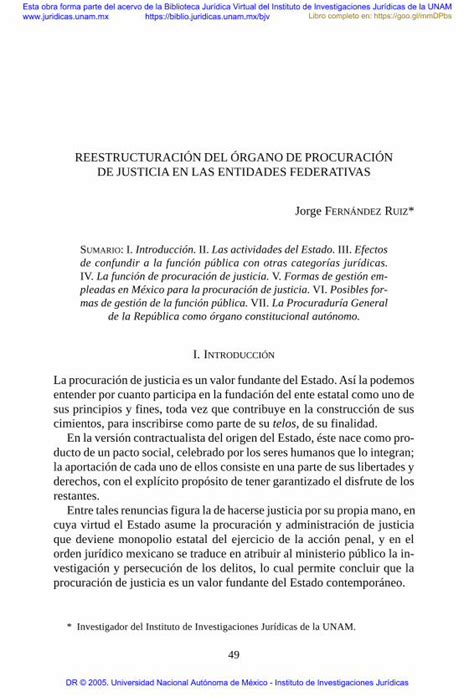 Pdf Reestructuraci N Del Rgano De Procuraci N La Procuraci N De