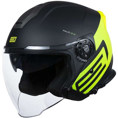 Casco Moto Jet Origine Palio Scout Giallo Fluo Nero Lucido Vendita