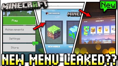 Minecraft NEW MENU LEAKED User Interface Update MCPE Bedrock