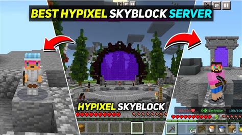 The Best Hypixel Skyblock Server For Minecraft Pe Youtube