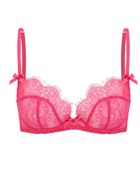 Lorna Lace Plunge Underwired Bra In Fuchsia By Agent Provocateur