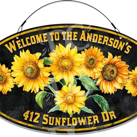 Sunflower Signs Etsy