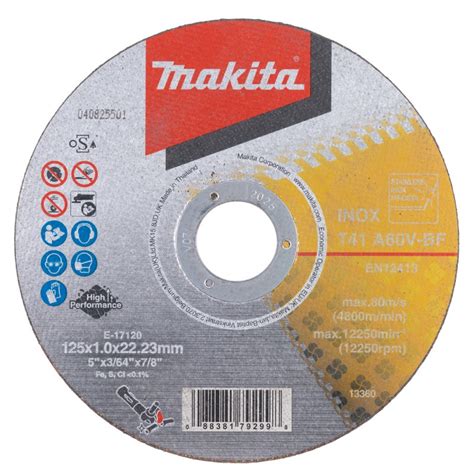 Disque Tron Onner X Mm M Tal Inox X Makita E E